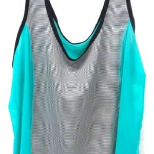 NWT MSP Navy Green White Athletic Tank Top / 2X🎁
